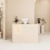 Front Desk Reception Counter for Cashier, Milk Tea & Nail Salons - Customizable Designs