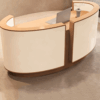 Curved Salon Reception Desk - Beauty & Boutique Counter