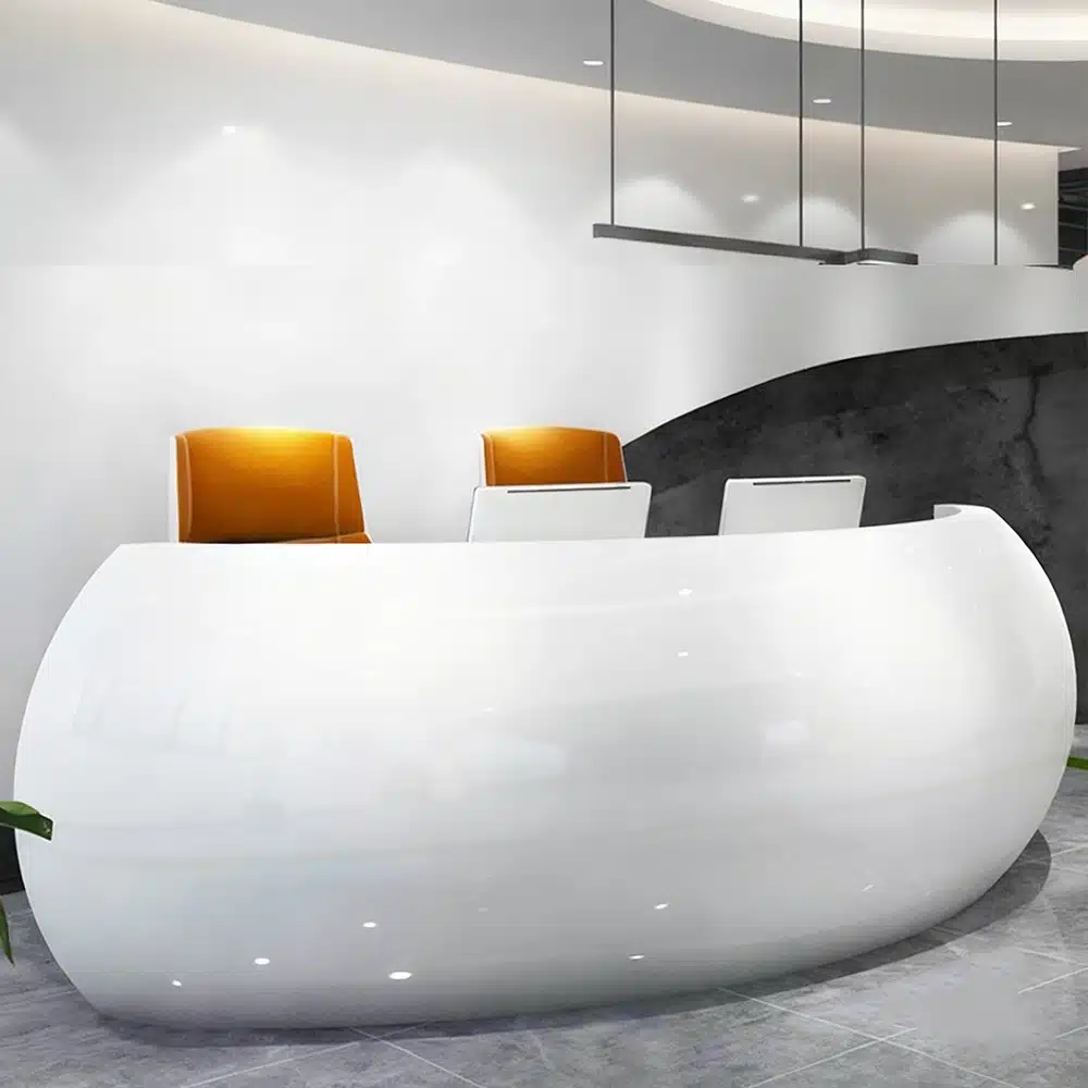 Baked Semicircular Arc Front Desk
