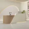 Curved Reception Desk -  Salon & Training Center Counter