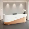 Curved Lacquer Reception Desk - Boutique & Training Center Counter