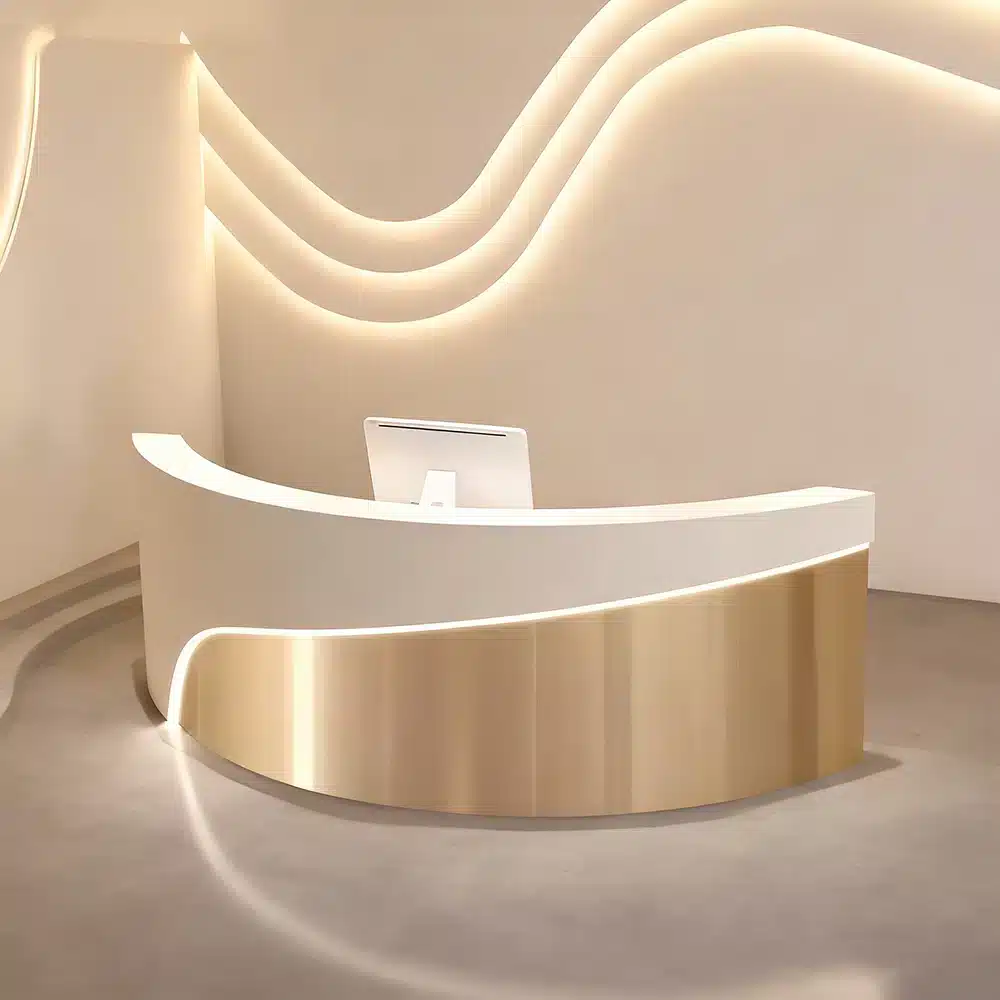 Modern Curved Reception Desk