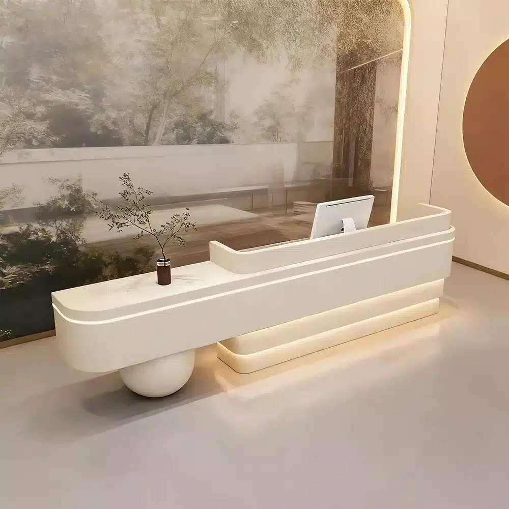 Modern Lacquer Reception Desk - Hotel & Boutique Counter