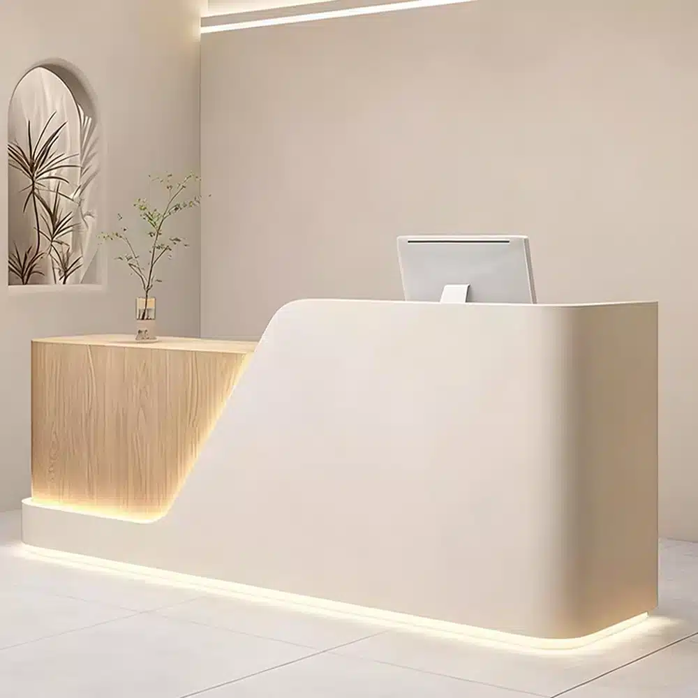 High-Gloss Lacquer Reception Desks