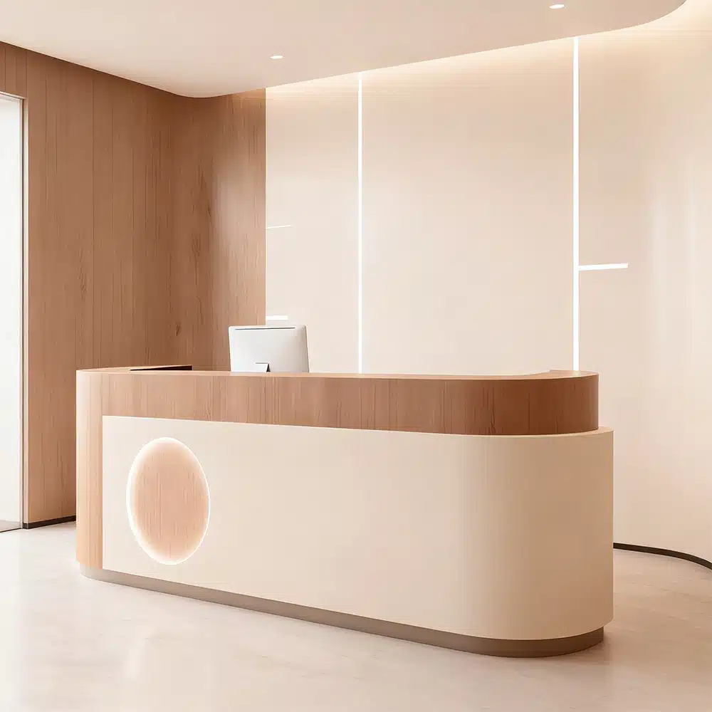 Luxury Cream Reception Desk -  Dance Studio & Boutique Counter