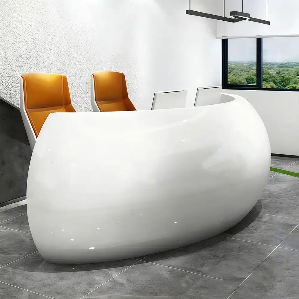 Baked Semicircular Arc Front Desk