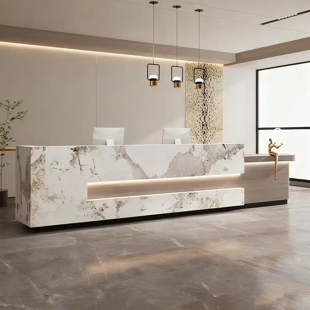 Lacquer Office Reception Desk - Hotel& Retail Counter