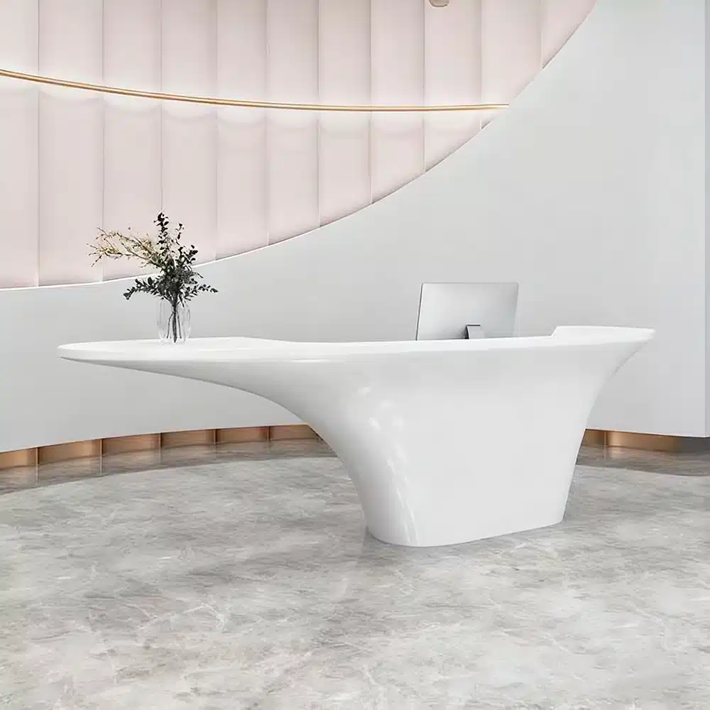 场景3-5.webp Custom Fiberglass Reception Desk - Boutique & Hotel Counter