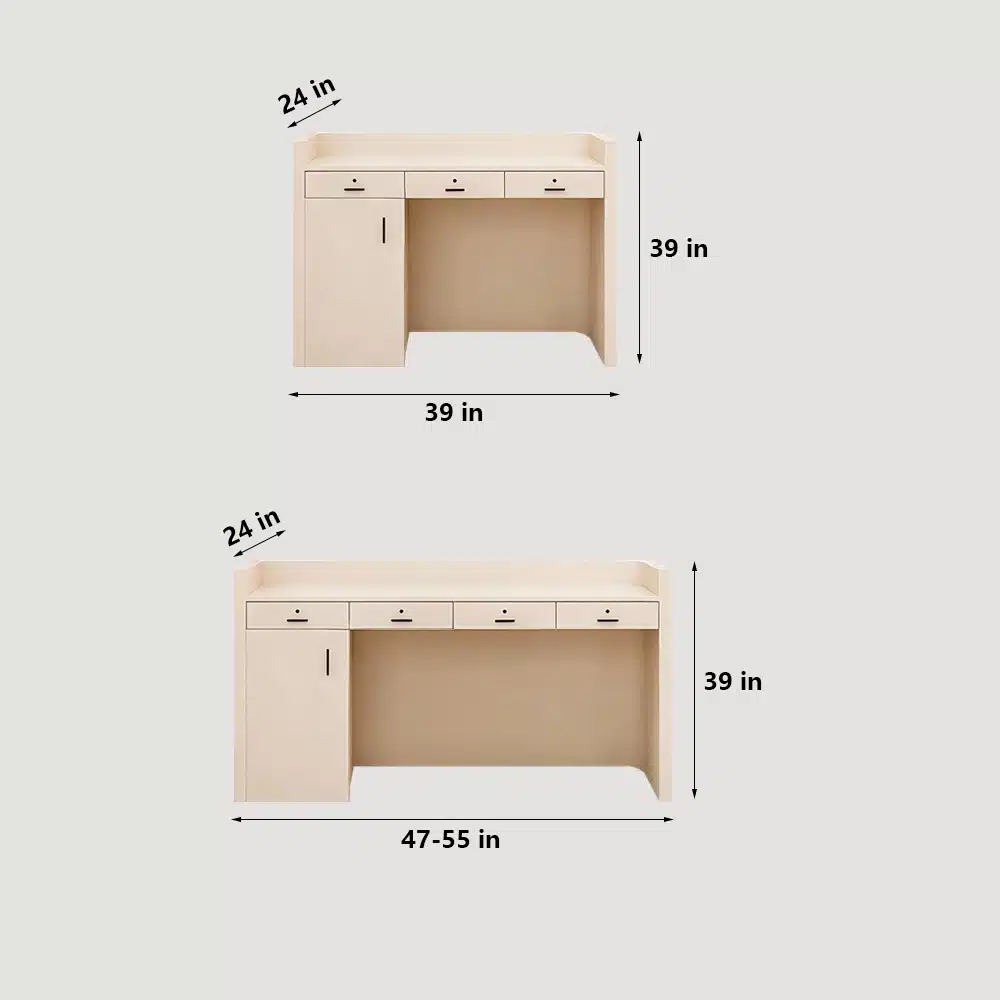 Front Desk Reception Counter for Cashier, Milk Tea & Nail Salons - Customizable Designs