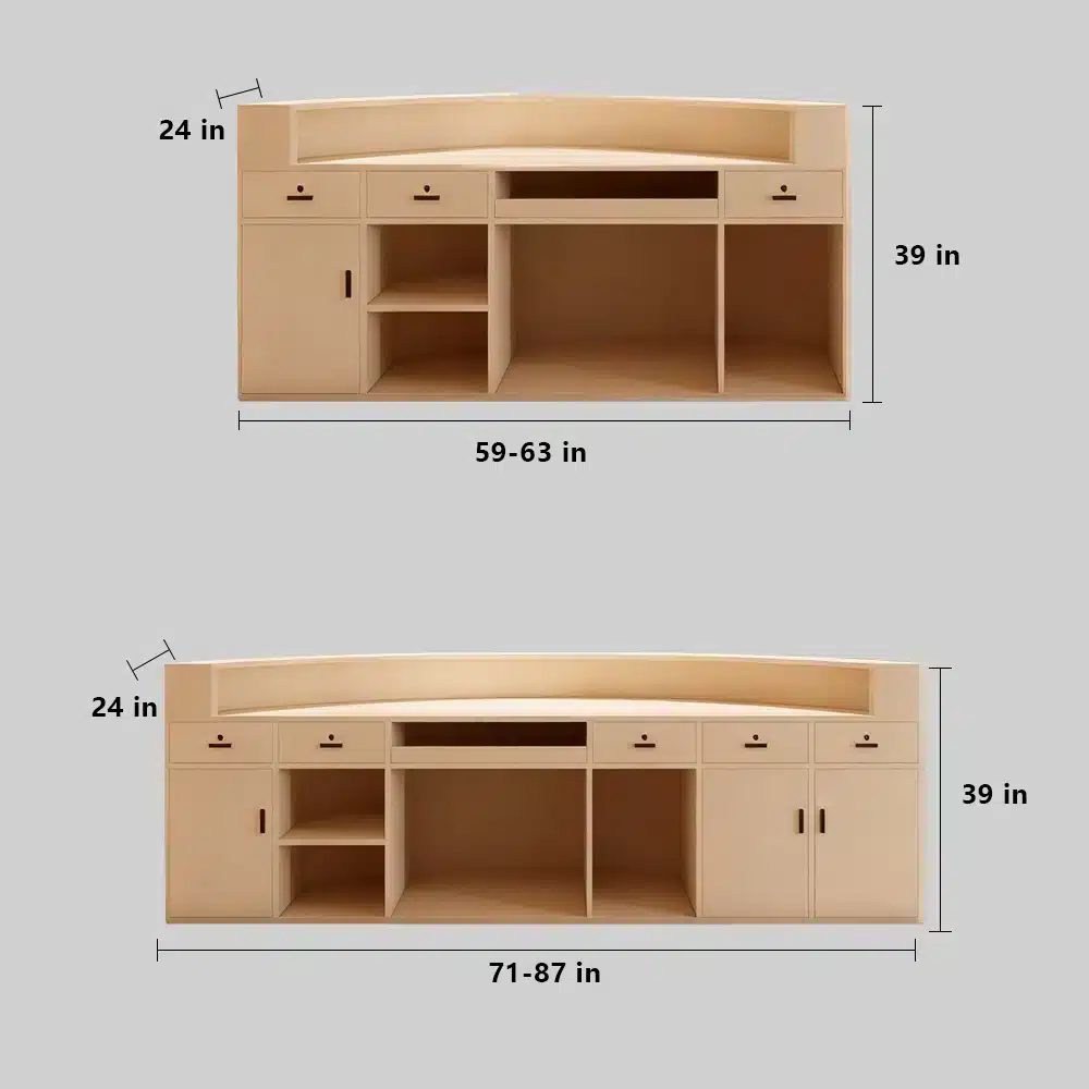Modern Curved Reception Desk