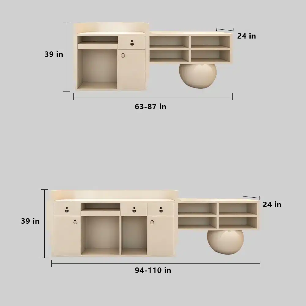 Modern Lacquer Reception Desk - Hotel & Boutique Counter
