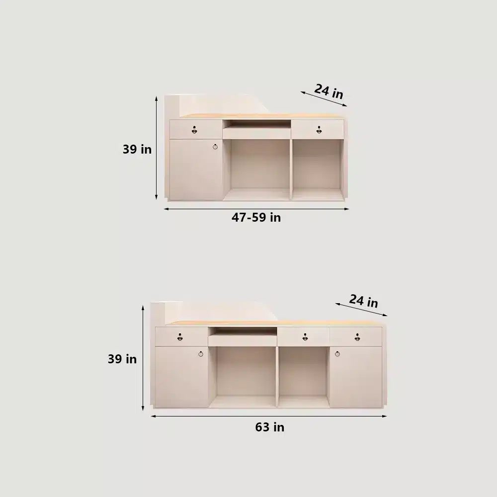 High-Gloss Lacquer Reception Desks