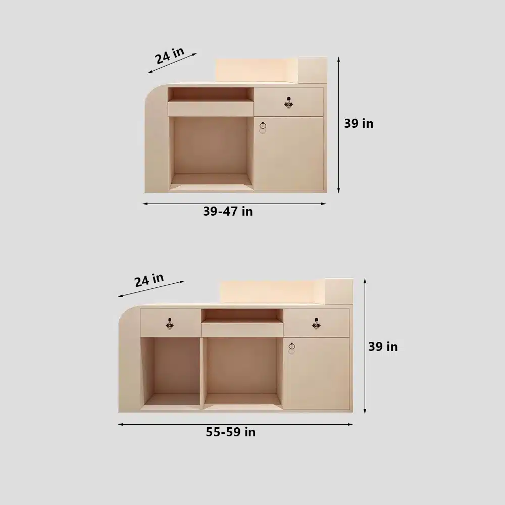 Lacquer Boutique Counter - Small Shop & Salon Reception Desk