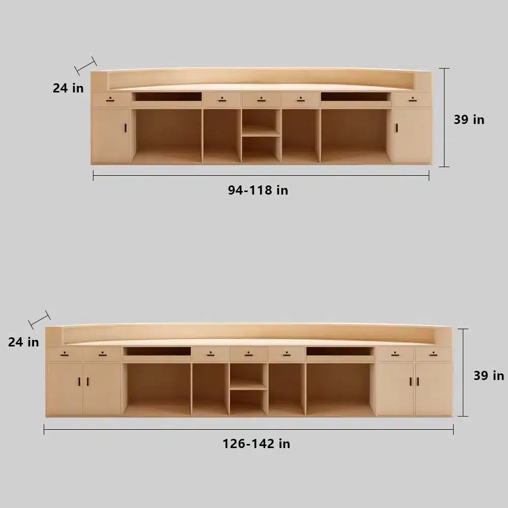 Modern Curved Reception Desk