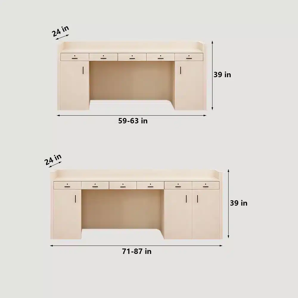 Front Desk Reception Counter for Cashier, Milk Tea & Nail Salons - Customizable Designs