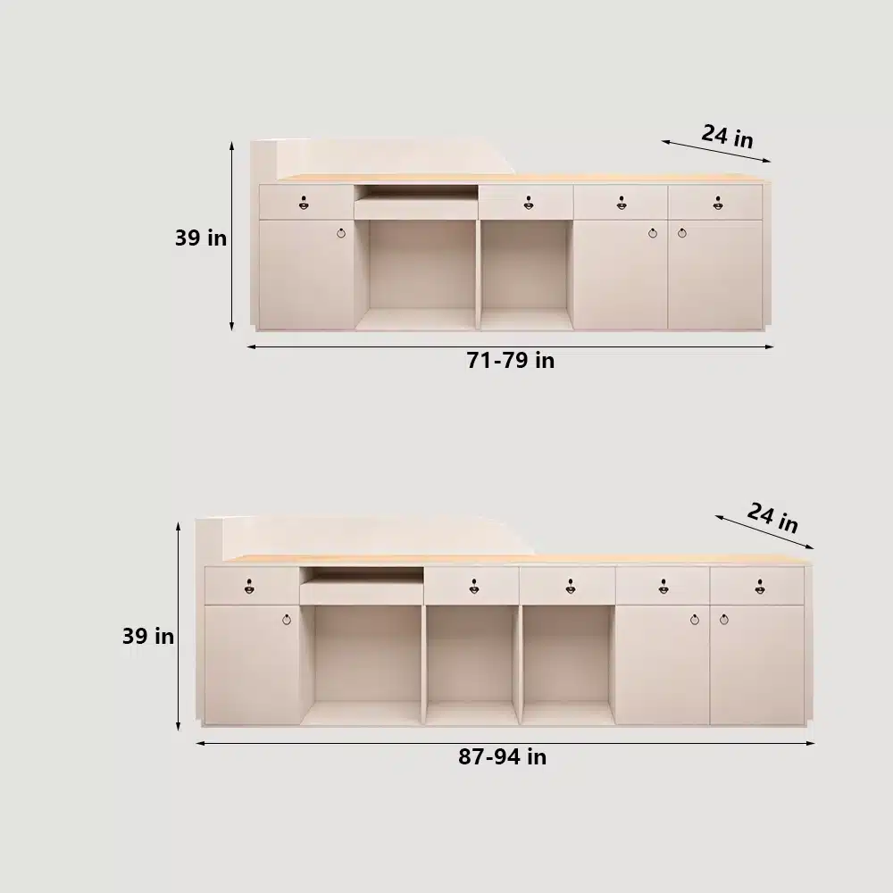 High-Gloss Lacquer Reception Desks