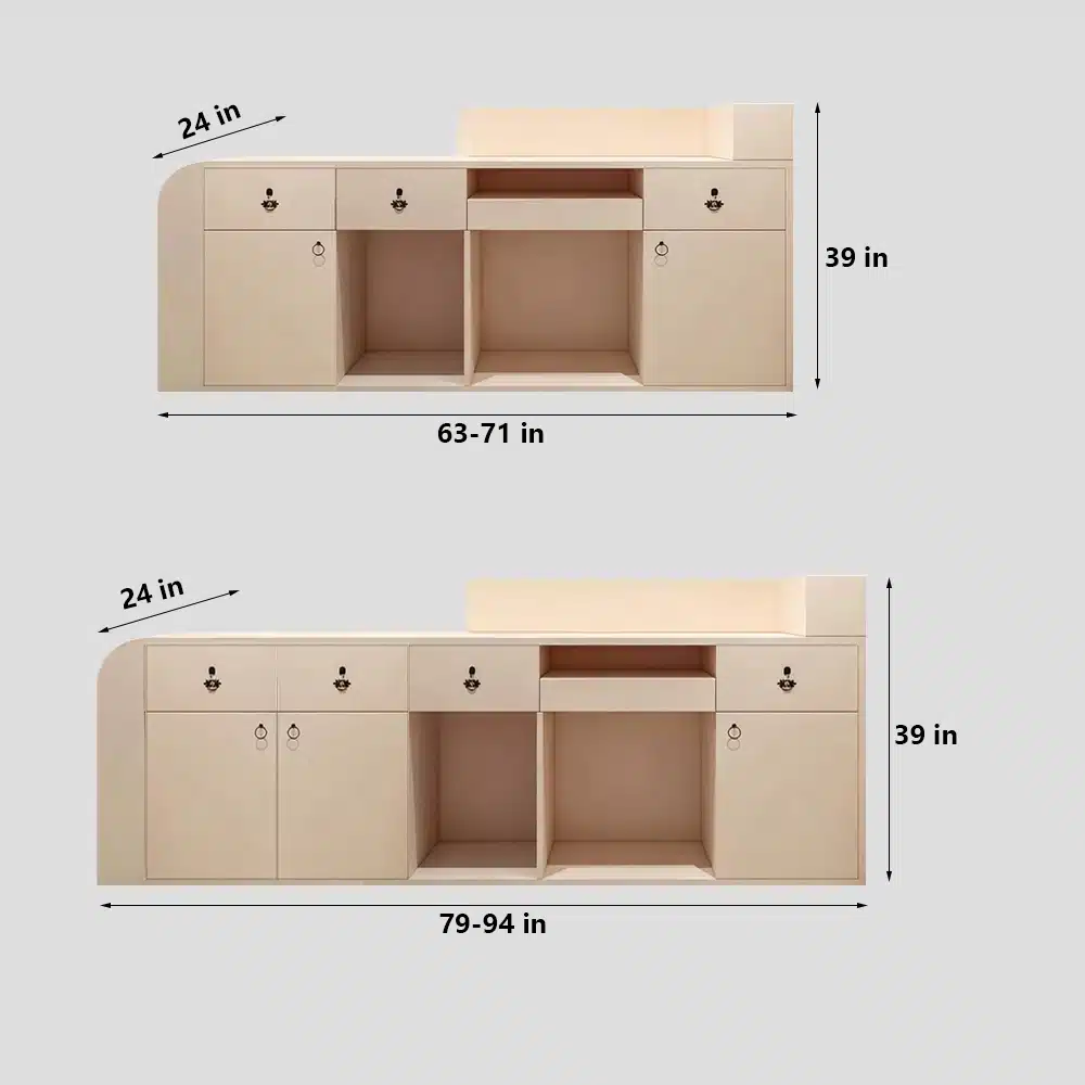 Lacquer Boutique Counter - Small Shop & Salon Reception Desk