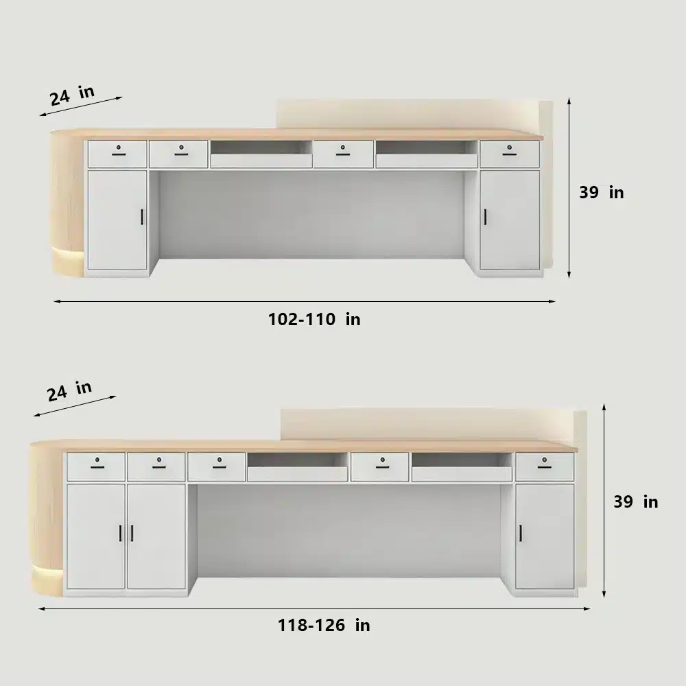 Curved Reception Desks for Beauty Salons & Spas