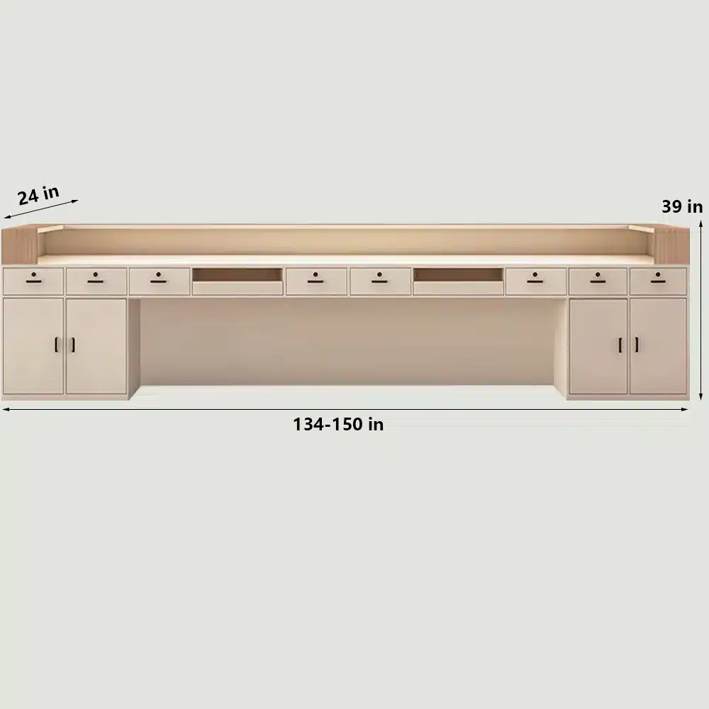 Luxury Cream Reception Desk -  Dance Studio & Boutique Counter