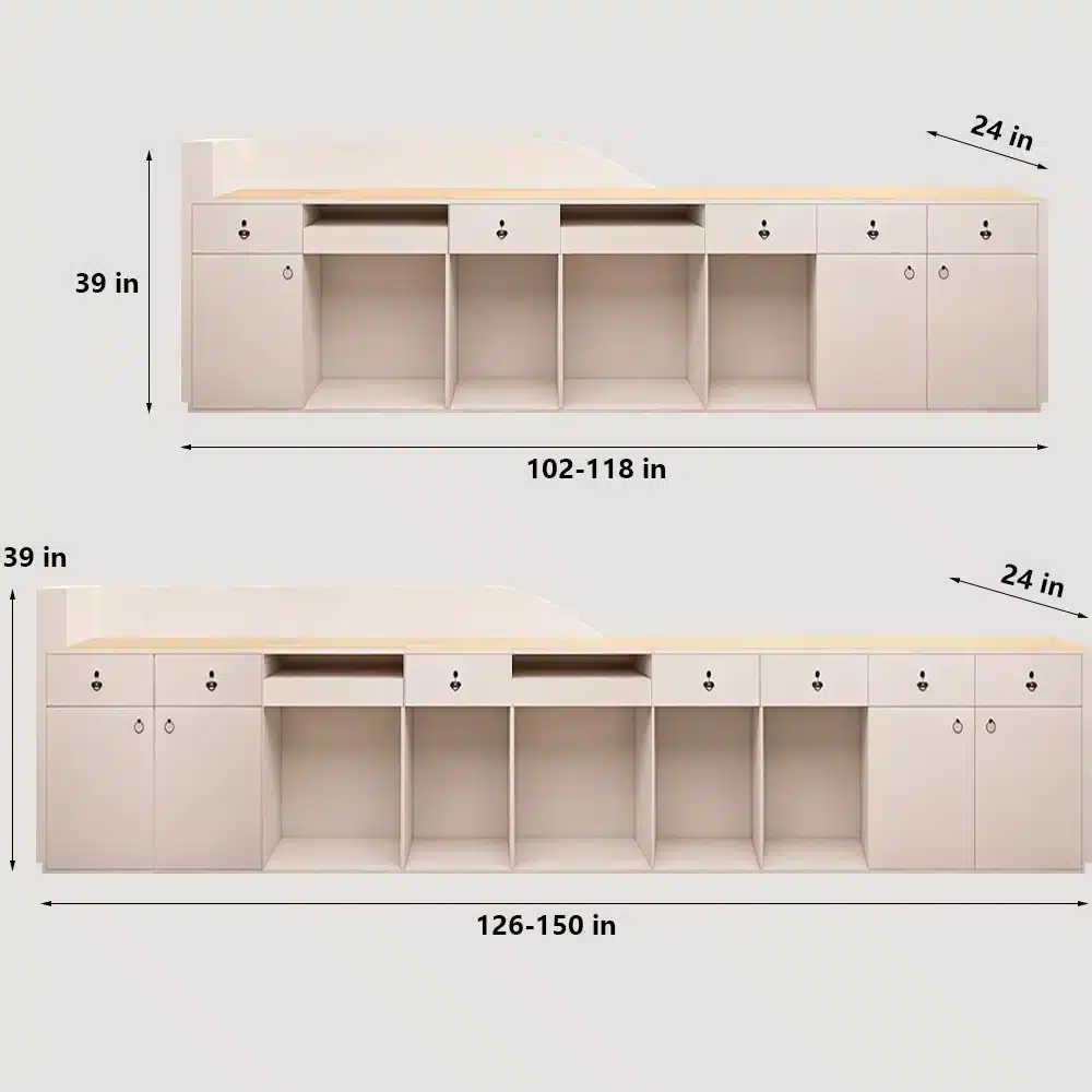 High-Gloss Lacquer Reception Desks