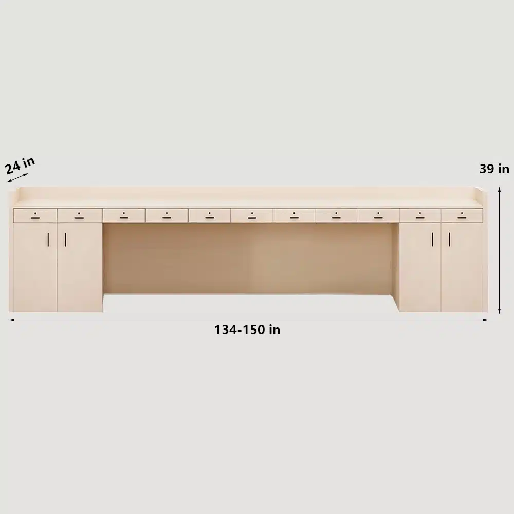 Front Desk Reception Counter for Cashier, Milk Tea & Nail Salons - Customizable Designs