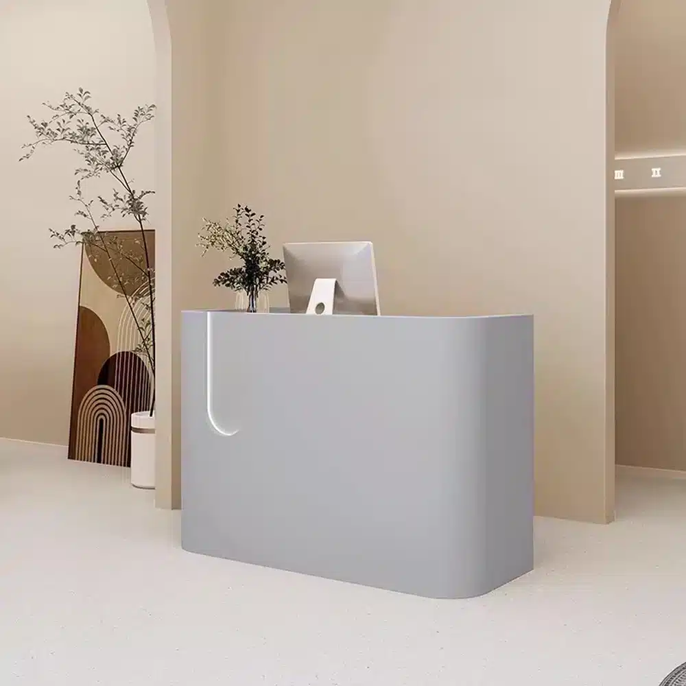 Front Desk Reception Counter for Cashier, Milk Tea & Nail Salons - Customizable Designs