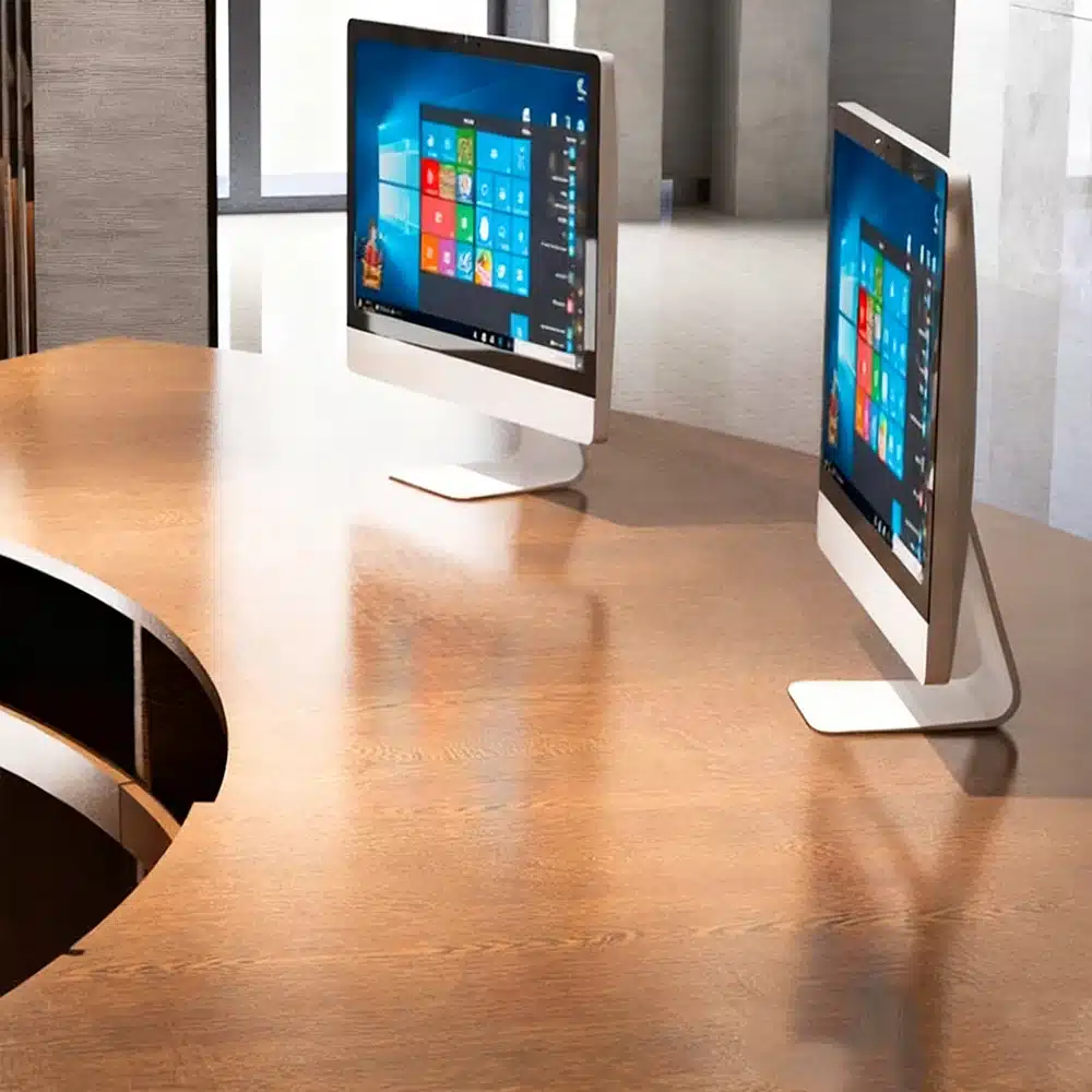 Reception Desk with Solid Wood Grain - Maoters