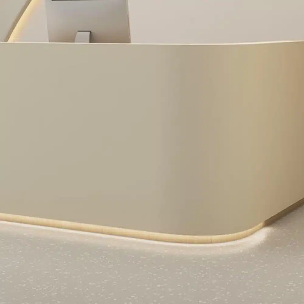 Curved Reception Desk -  Salon & Training Center Counter