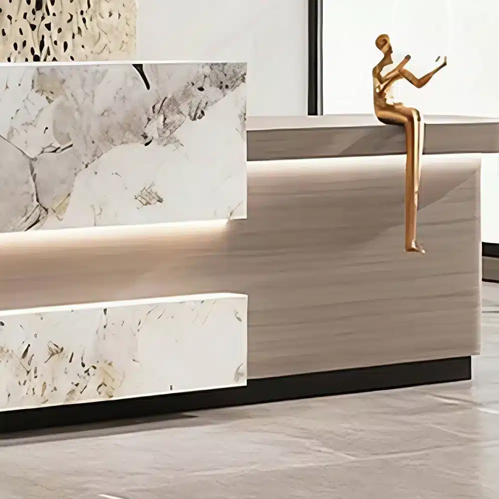 Lacquer Office Reception Desk - Hotel& Retail Counter