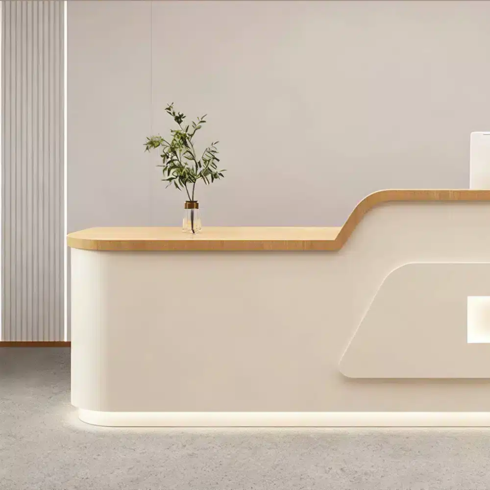 Cream Style Reception Desk - Training Center & Boutique Counter