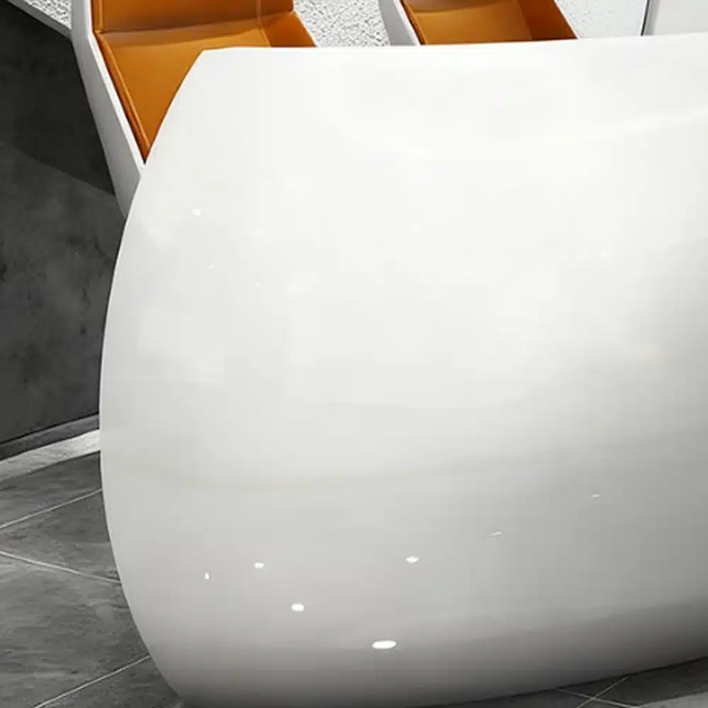 Baked Semicircular Arc Front Desk