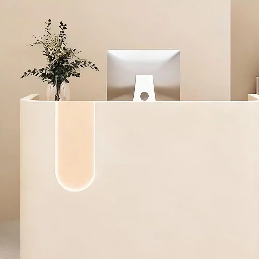 Front Desk Reception Counter for Cashier, Milk Tea & Nail Salons - Customizable Designs