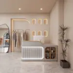 Customizable Corner Reception Desk With Light