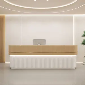 Lacquer Curved Reception Desks - Modern & Minimalist