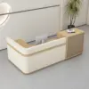 Modern Cream Color Reception Desk - For Boutique, School & Salon