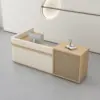 Modern Cream Color Reception Desk - For Boutique, School & Salon