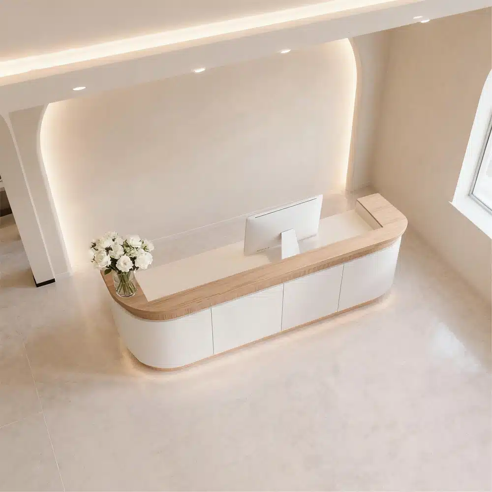 Solid Wood Front Desk for Salon, Retail and Training Solid Wood Front Desk for Salon, Retail and Training