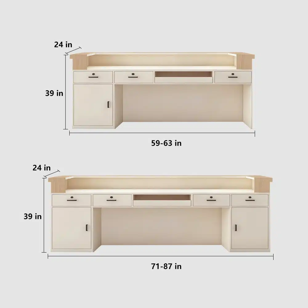 Solid Wood Front Desk for Salon, Retail and Training Solid Wood Front Desk for Salon, Retail and Training