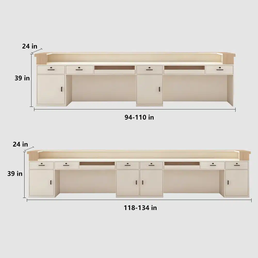 Solid Wood Front Desk for Salon, Retail and Training Solid Wood Front Desk for Salon, Retail and Training