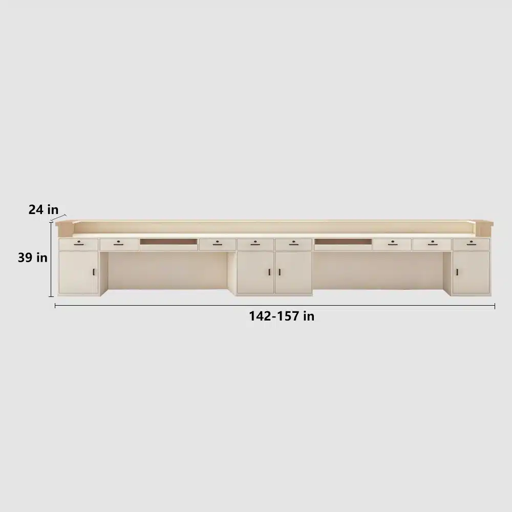 Solid Wood Front Desk for Salon, Retail and Training Solid Wood Front Desk for Salon, Retail and Training