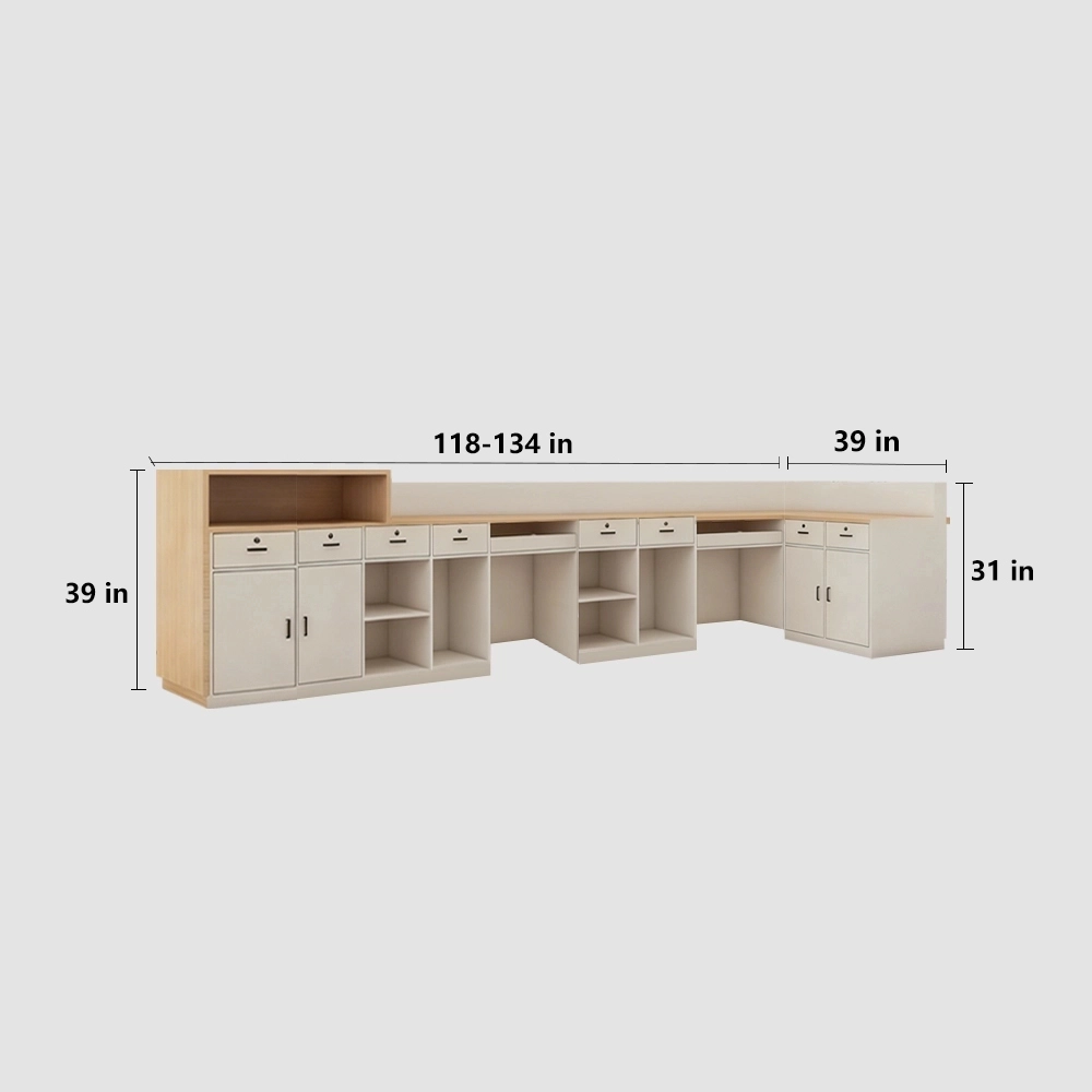 Luxury Cream-Themed Cashier Reception Desk
