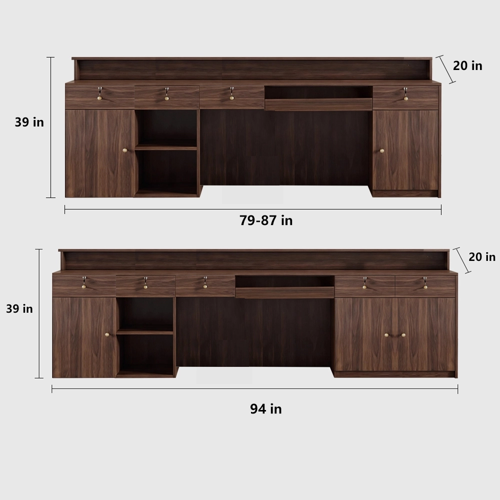Retro walnut-colored cashier counter Retro Walnut-colored Cashier Counter