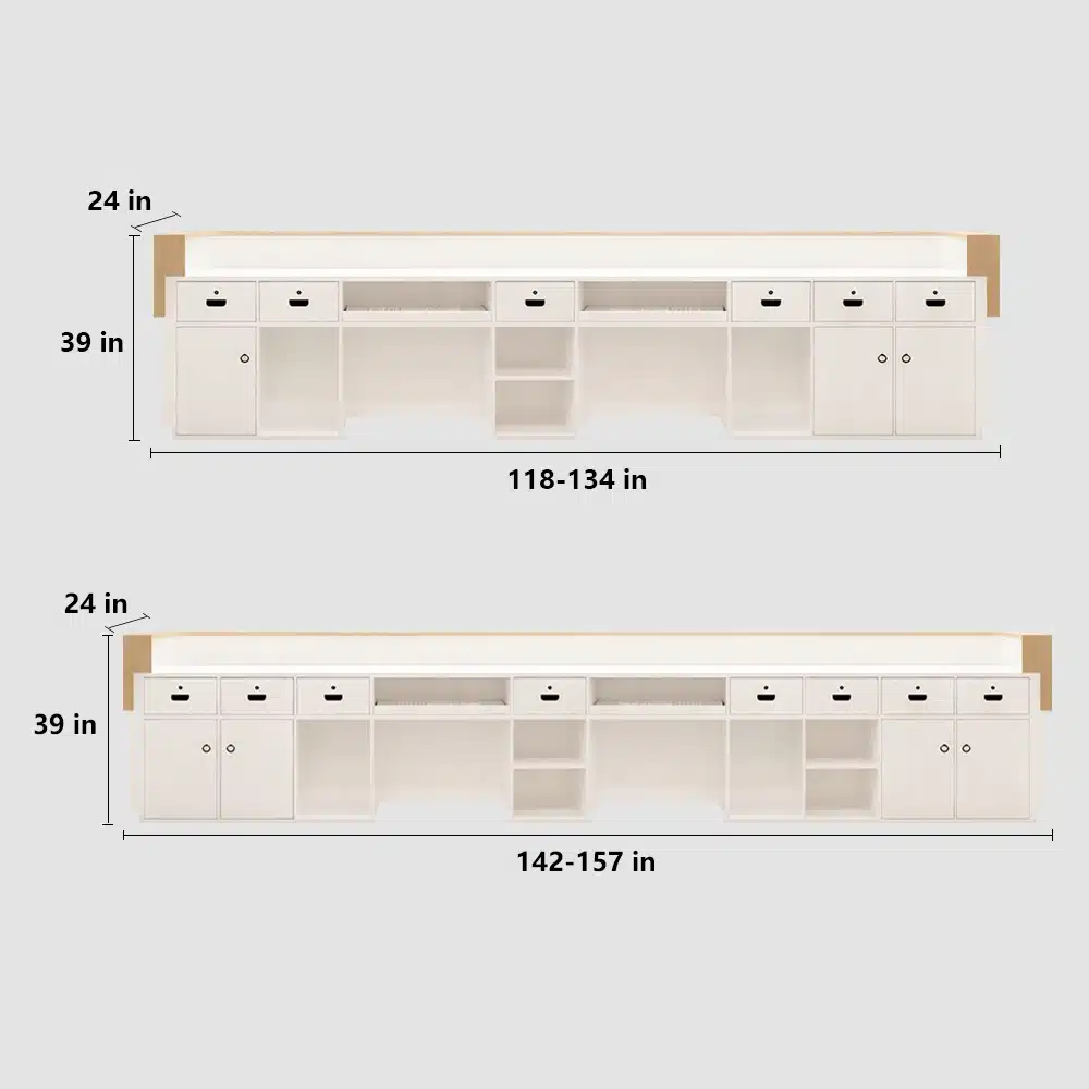 Lacquer Curved Reception Desks - Modern & Minimalist Lacquer Curved Reception Desks - Modern & Minimalist