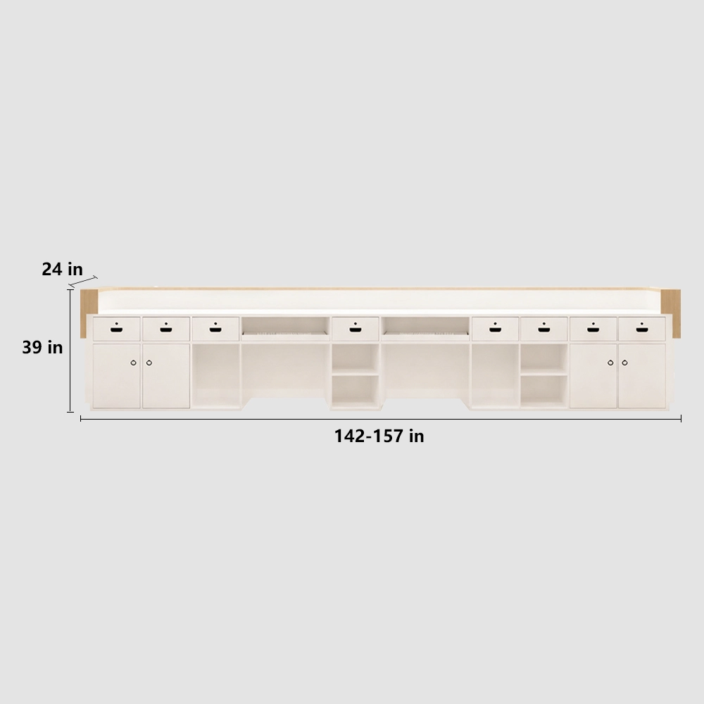 Lacquer Curved Reception Desks - Modern & Minimalist