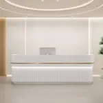 Lacquer Curved Reception Desks - Modern & Minimalist