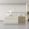 Modern Cream Color Reception Desk - For Boutique, School & Salon