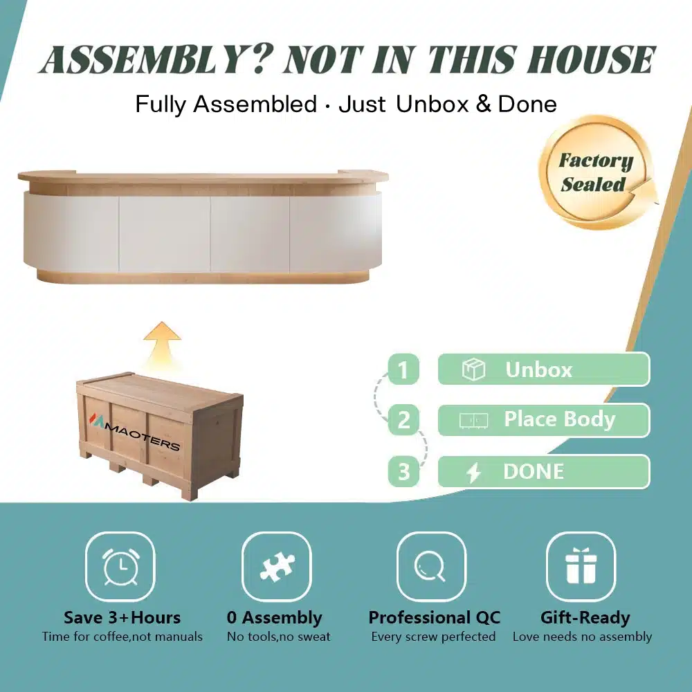 Solid Wood Front Desk for Salon, Retail and Training Solid Wood Front Desk for Salon, Retail and Training