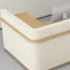 Modern Cream Color Reception Desk - For Boutique, School & Salon