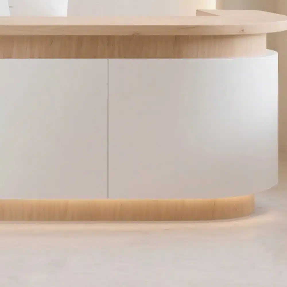 Solid Wood Front Desk for Salon, Retail and Training Solid Wood Front Desk for Salon, Retail and Training