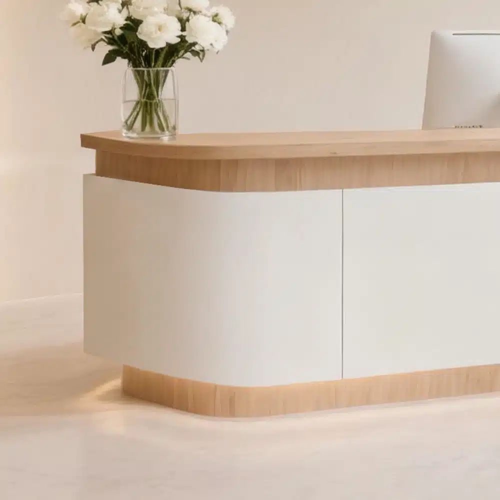 Solid Wood Front Desk for Salon, Retail and Training Solid Wood Front Desk for Salon, Retail and Training